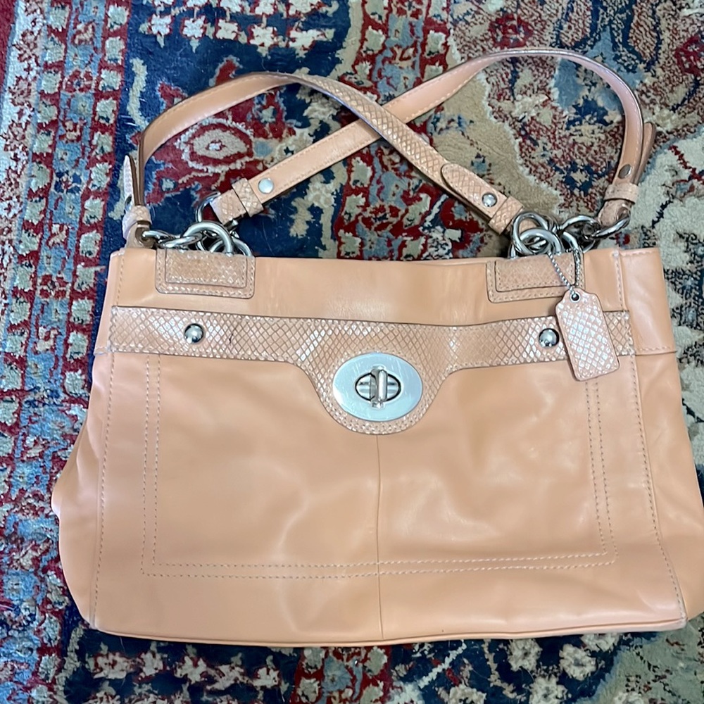 Coach Penelope leather purse melon color